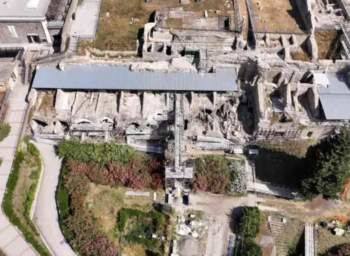 Teil des archäologischen Gebiets von Pompeji