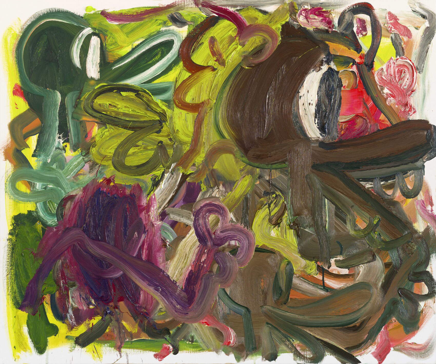 Armen Eloyan, Element 1 (2025; olio su tela, 100 x 120 cm)