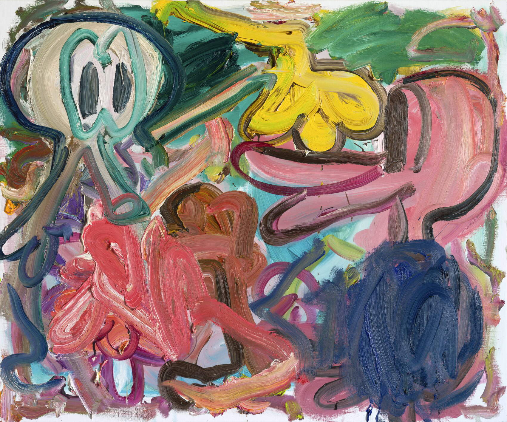 Armen Eloyan, Element 4 (2025; olio su tela, 100 x 120 cm)