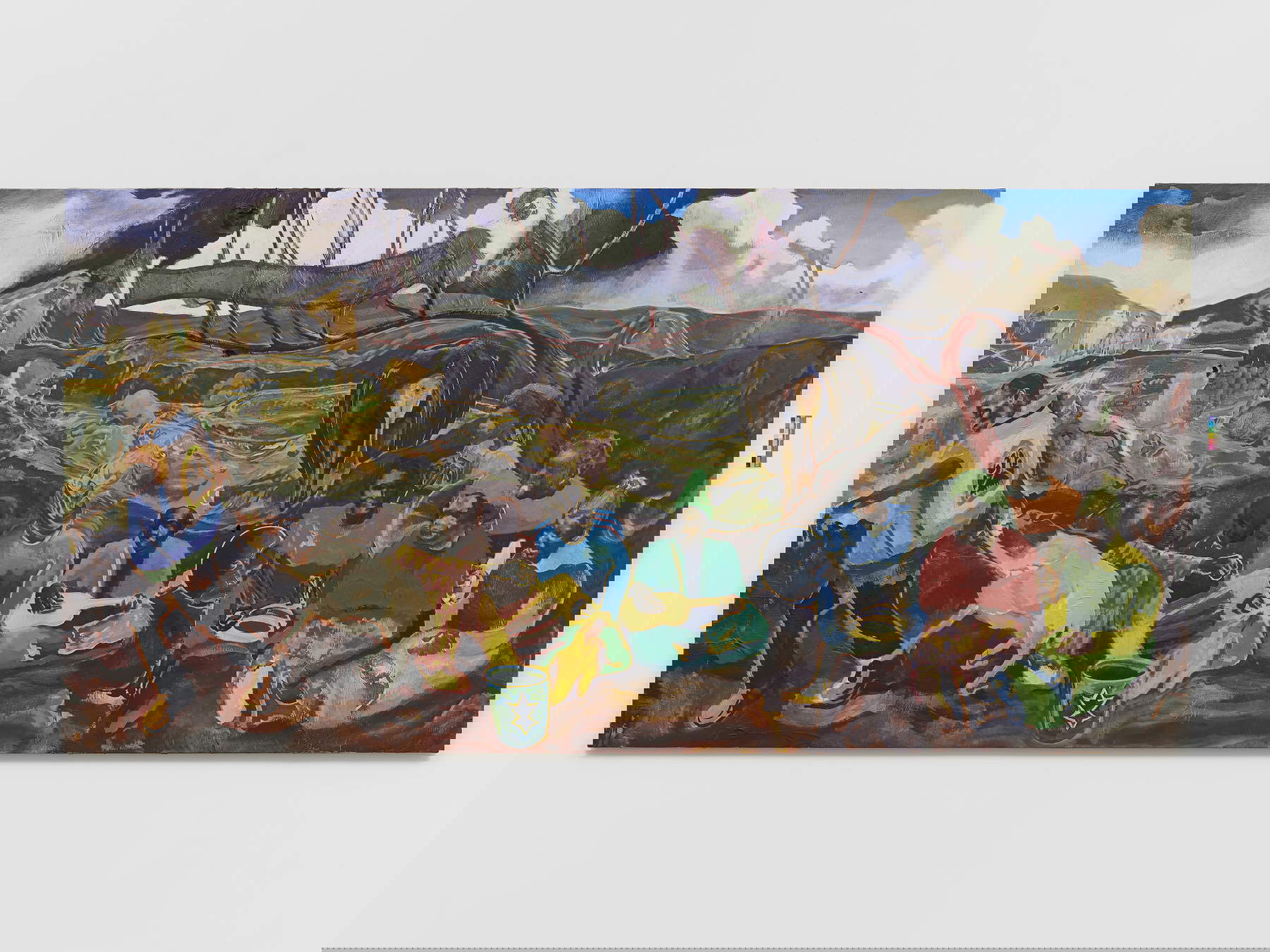 Michael Armitage, Dandora (Xala, Musicians) (2022; Pinault Collection) &copy; Michael Armitage. Photo &copy; White Cube (David Westwood)