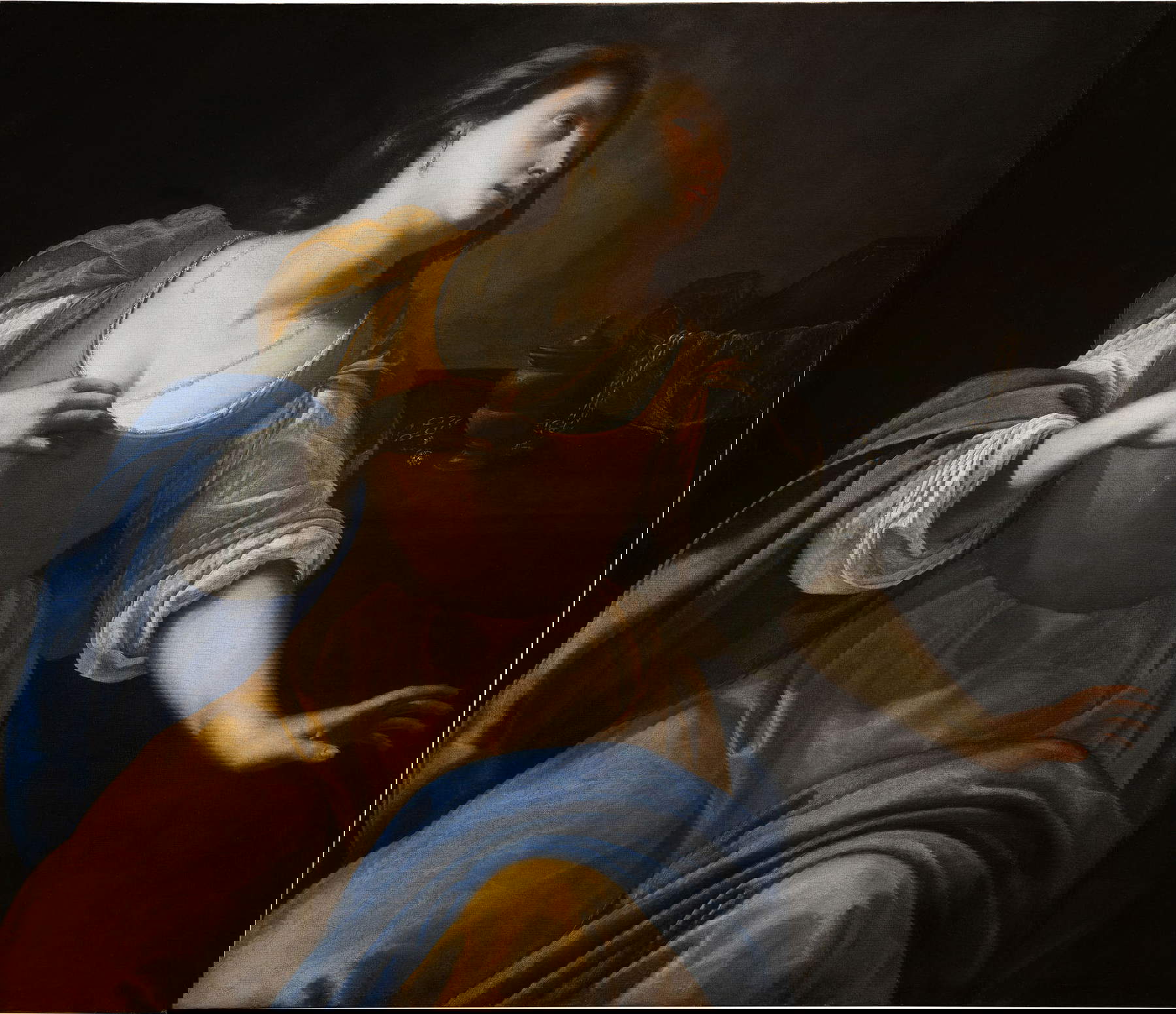 Artemisia Gentileschi, Santa Maddalena (1630-1635; olio su tela, 78,5 x 108 cm; Beirut (Libano), Sursock Palace Collection)