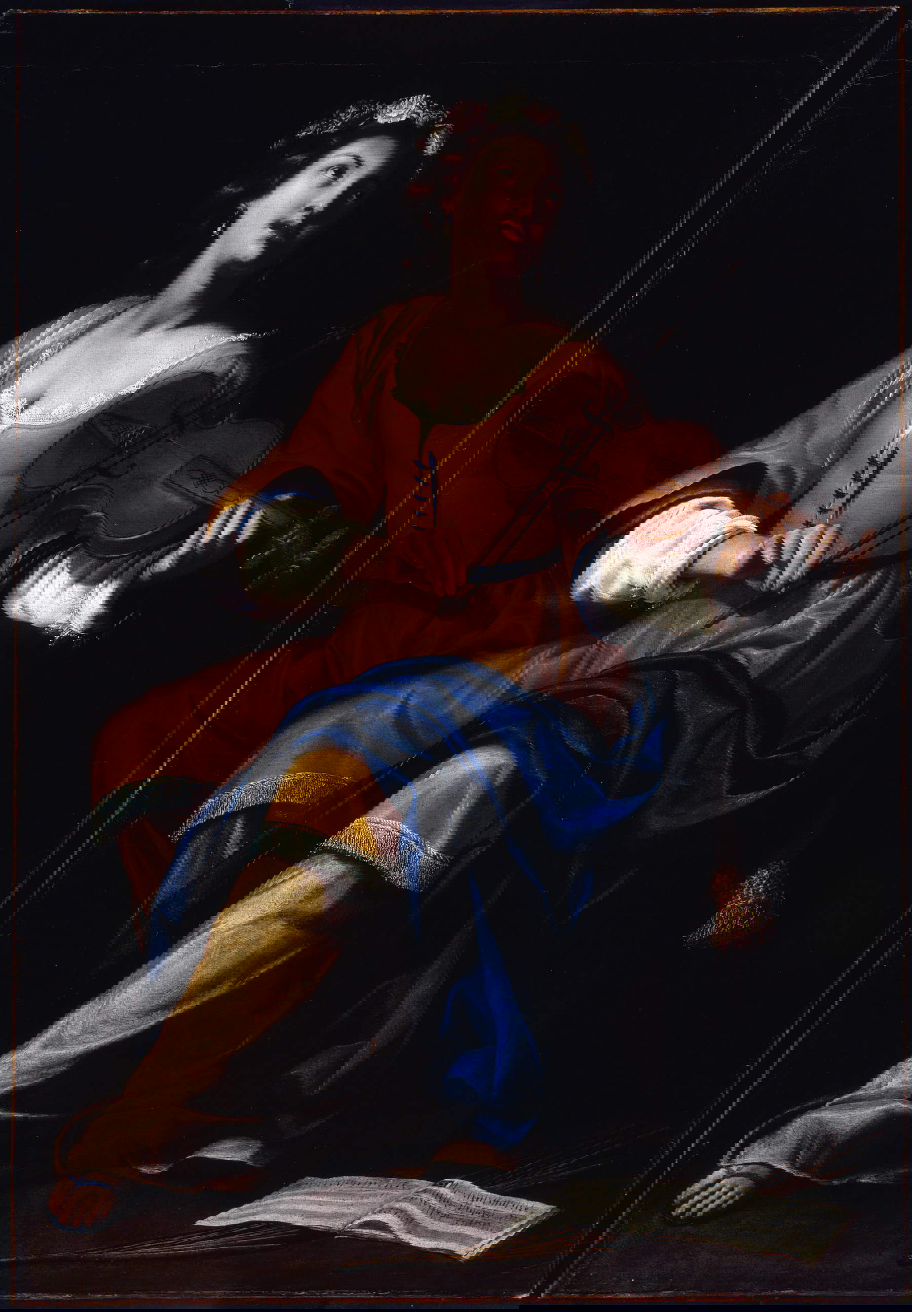 Artemisia Gentileschi, Santa Cecilia (c. 1645-1650; Sarasota (FL), Colección de The John and Mable Rinqlinq Museum of Art, the State Art Museum of Florida, Florida State University)