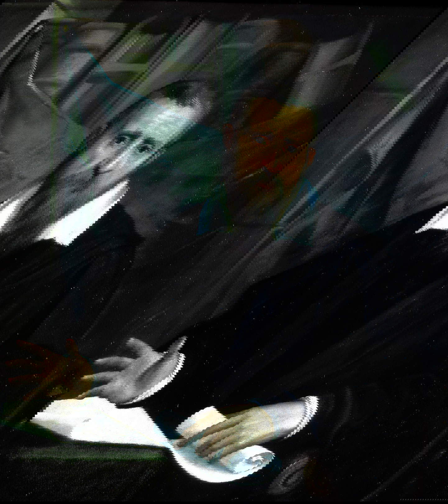 Lorenzo Lotto zugeschrieben, Porträt eines Humanisten (Öl auf Leinwand; 103,5 x 87,5 cm) Mit freundlicher Genehmigung der Sammlung Koelliker