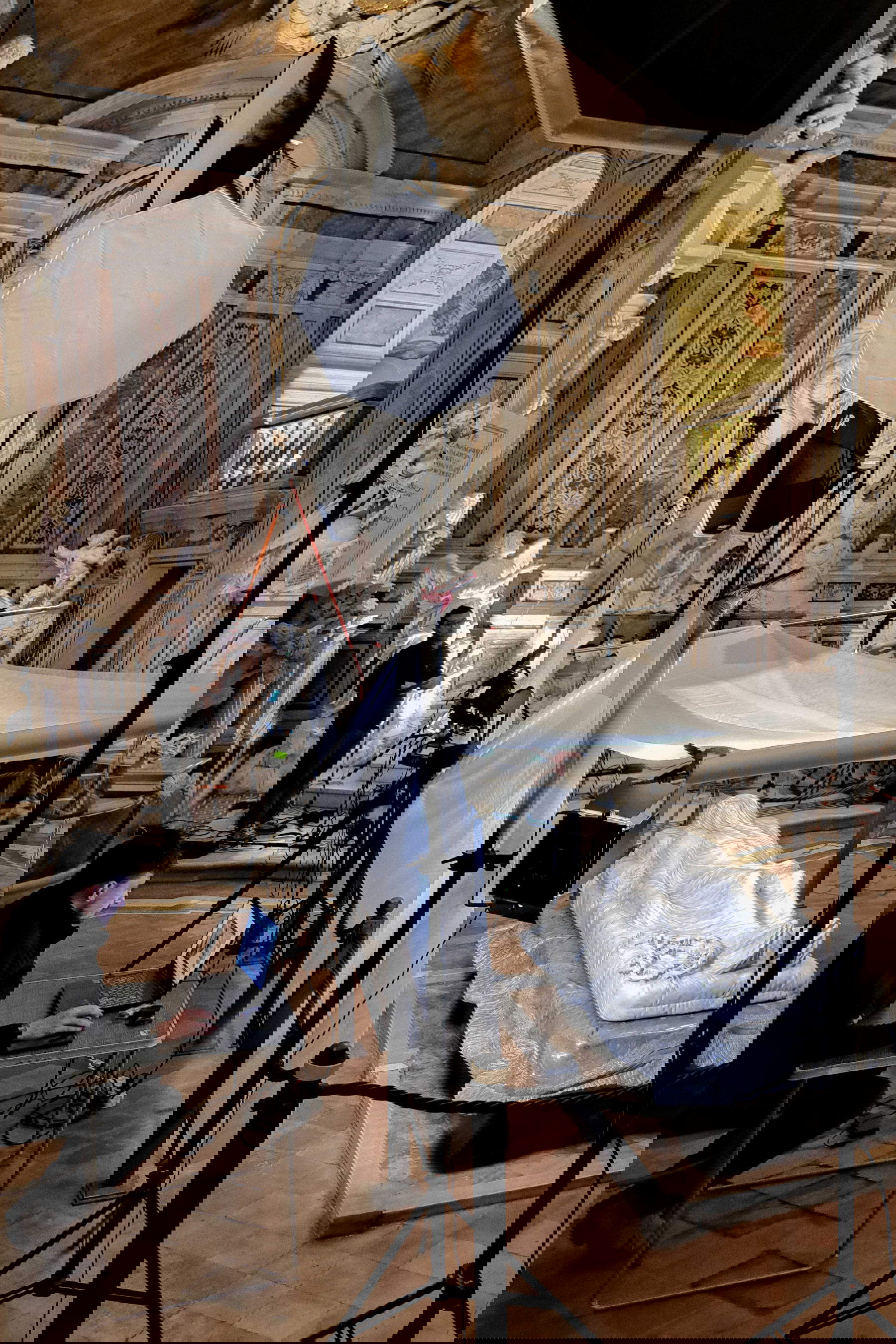 Backstage Haltadefinizione nella Cappella Sansevero. Foto: Museo Cappella Sansevero