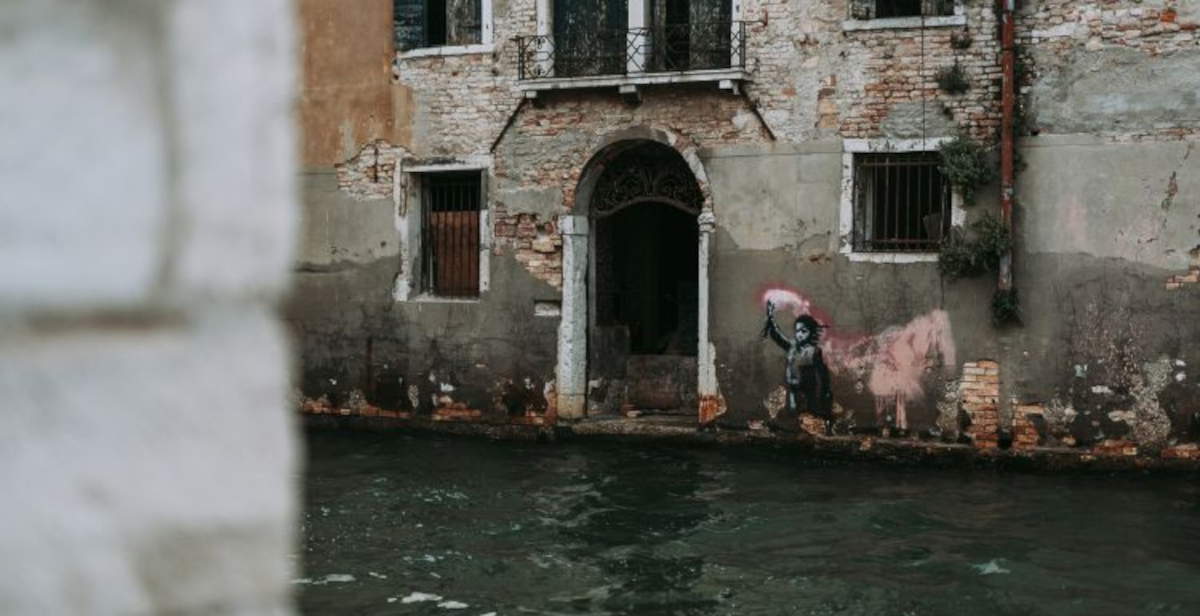 The rescue of Banksy's mural in Venice has been completed