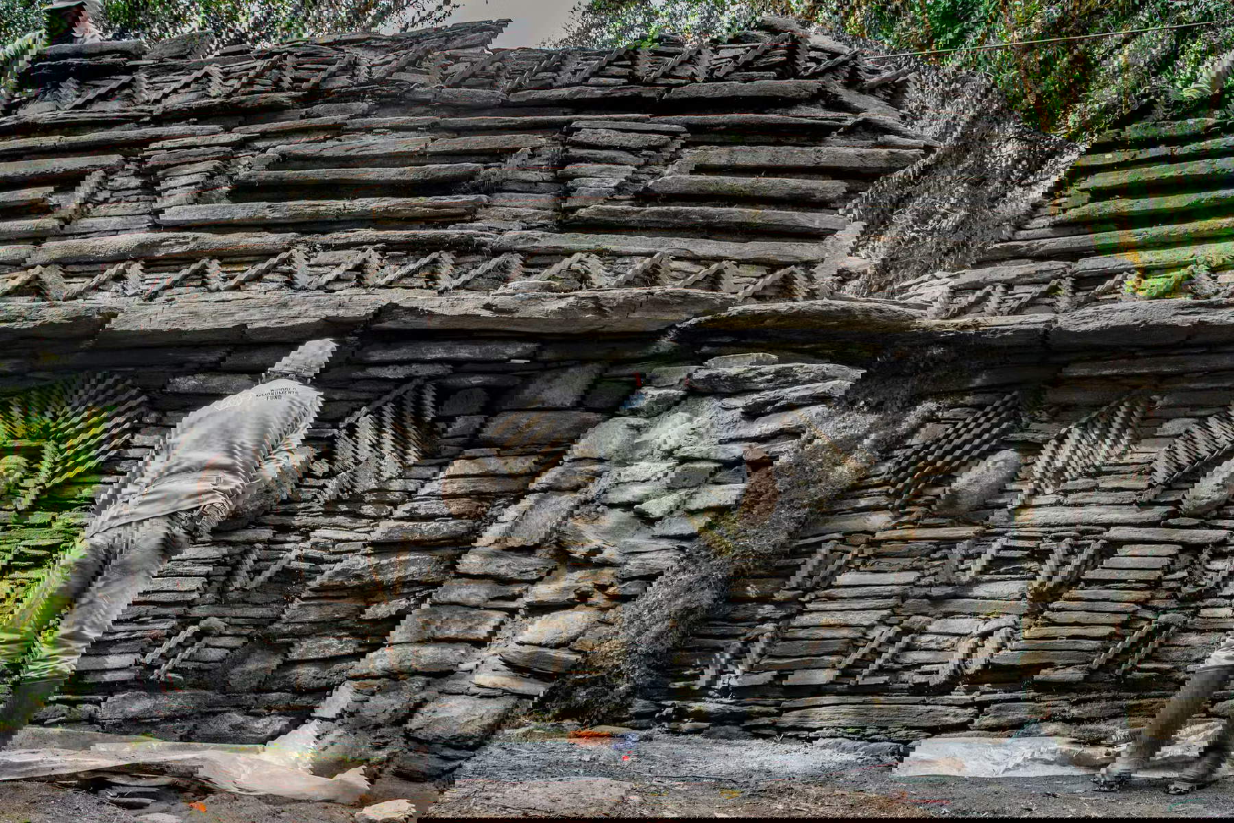 Lavori di conservazione sul basamento nord dell'edificio 1 a Pajatén, Perù. Foto: Heinz Plenge Pardo.