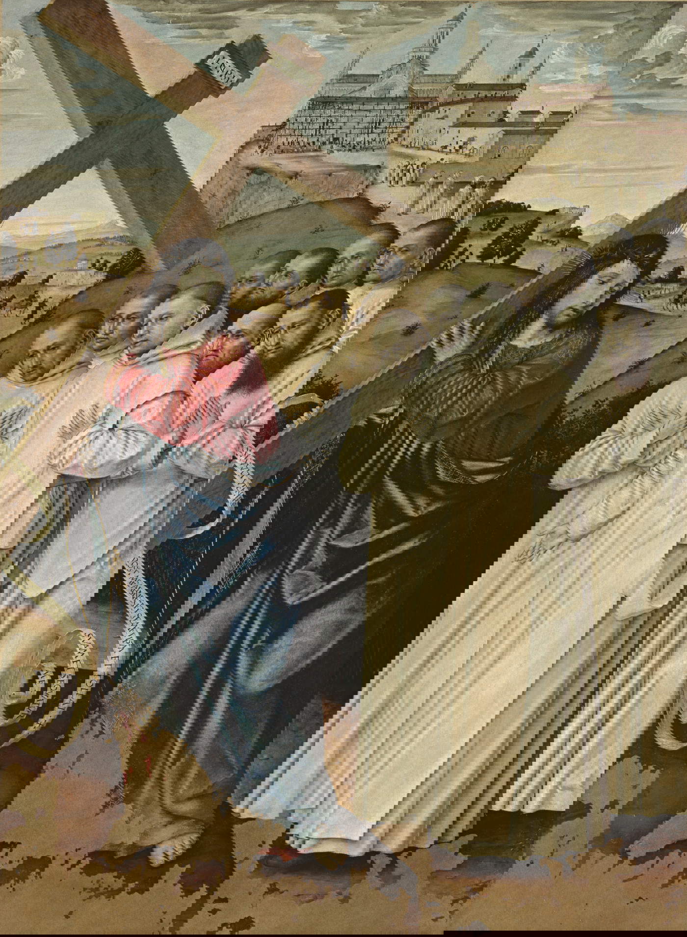 Bergognone, Cristo portacroce coi certosini (1491-1497; olio su tela, 160 x 118 cm; Pavia, Musei Civici di Pavia)