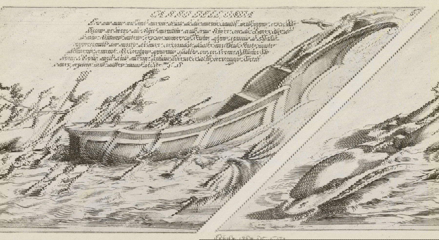 Bernardino Capitelli, Carro trionfale del quartiere senese dell&rsquo;Onda (1632 &ndash; 1640; incisione, 11,8 x 21,7 cm; Amsterdam, Rijksmuseum) &copy;Rijksmuseum