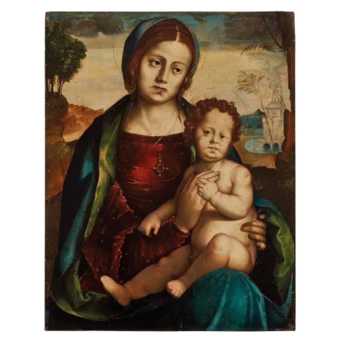 Bernardino Zaganelli, Virgen con el Niño (óleo sobre tabla, 61 x 47,5 cm)