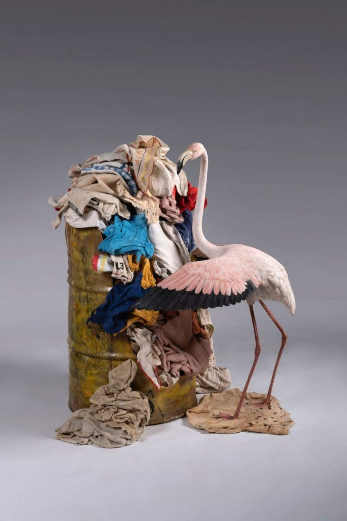 Bertozzi &amp; Casoni, Ragged Flamingo (2025; polychrome ceramic; Property Bertozzi &amp; Casoni)