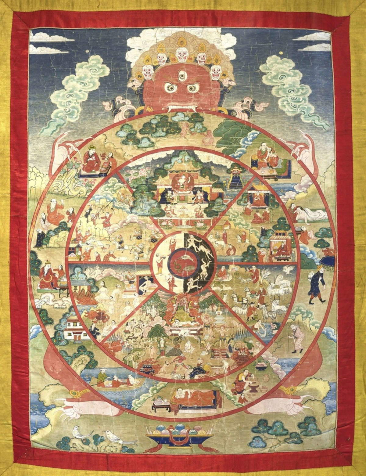 Il Bhavachakra (Ruota del divenire) del Museo delle Civilt&agrave; di Roma