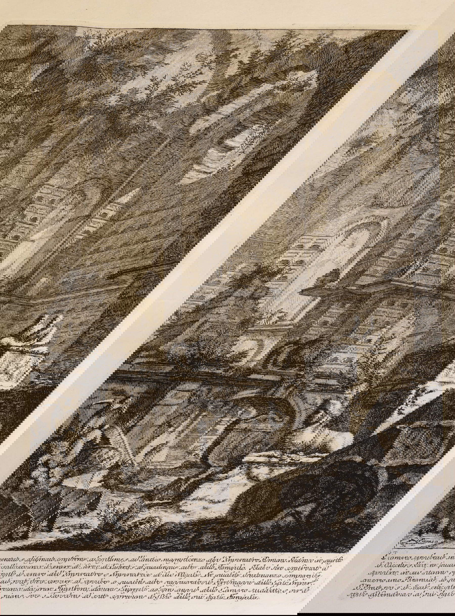 Giovanni Battista Piranesi, Le Carceri, con i Capricci e le Vedute archeologiche di Roma, Roma, Trinit&agrave; de&rsquo; Monti, 1750  &copy; Kunsthistorisches Institut in Florenz &ndash; Max-Planck-Institut / Foto: B&auml;rbel Reinhard