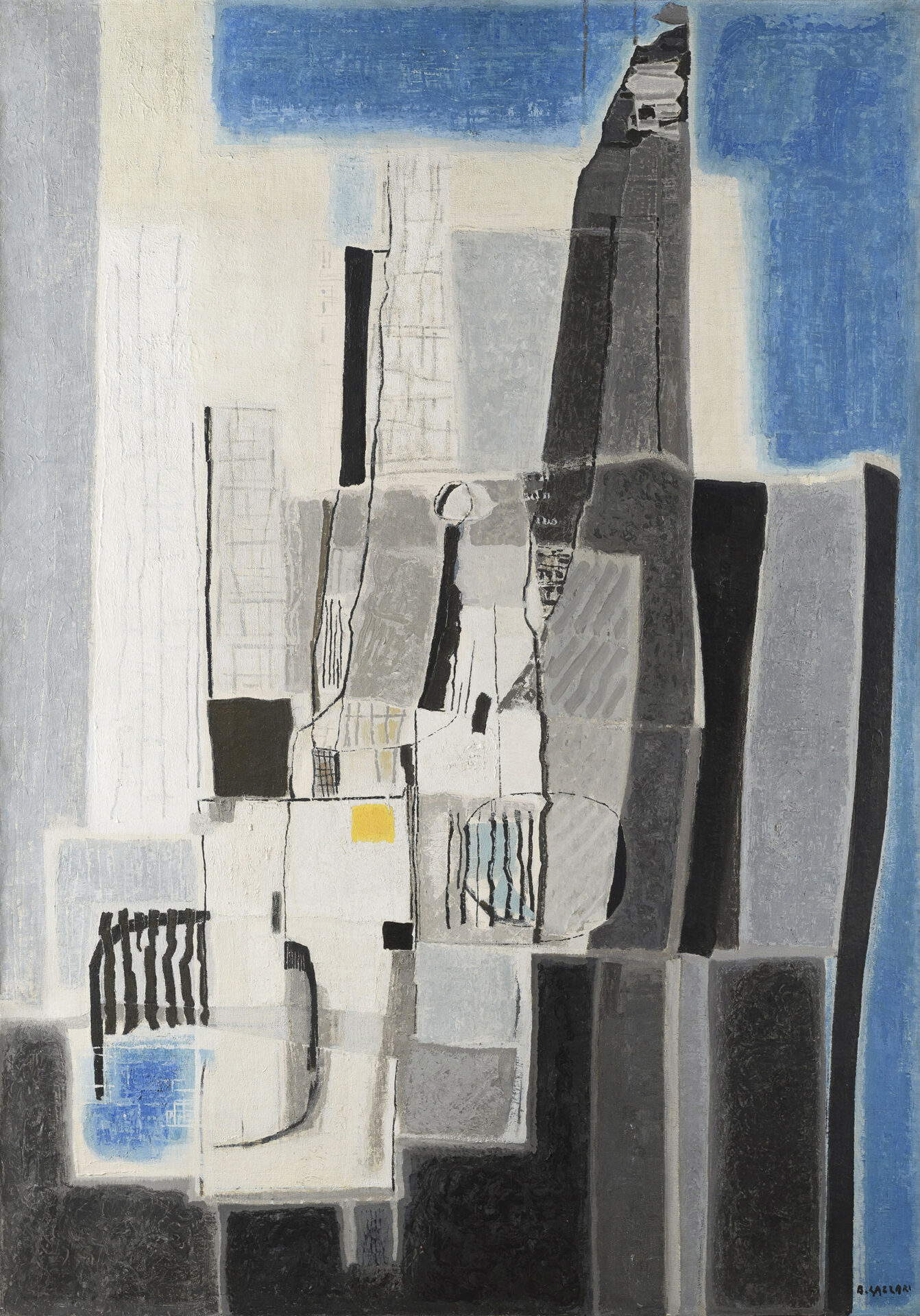 Bice Lazzari, Architettura I (1955; olio su tela, 150x105 cm)