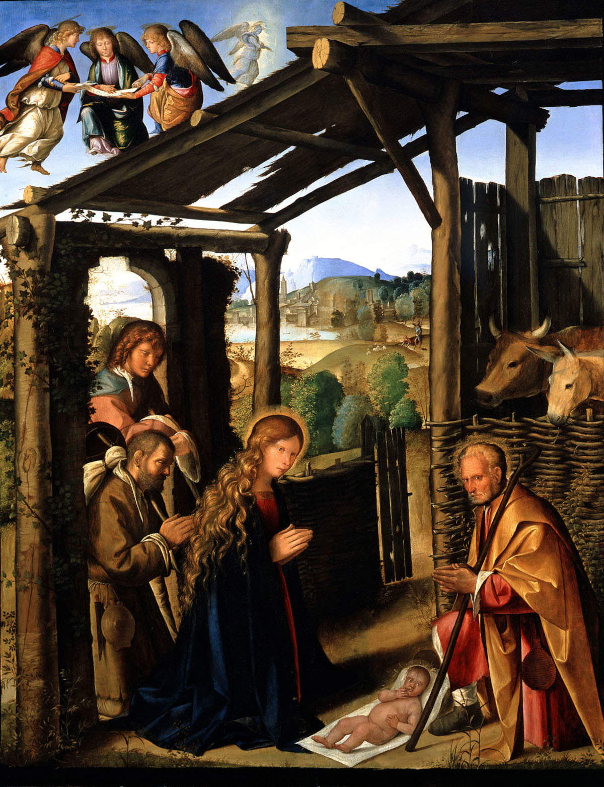 Boccaccio Boccaccino, Adoración de los pastores (Nápoles, Museo de Capodimonte)