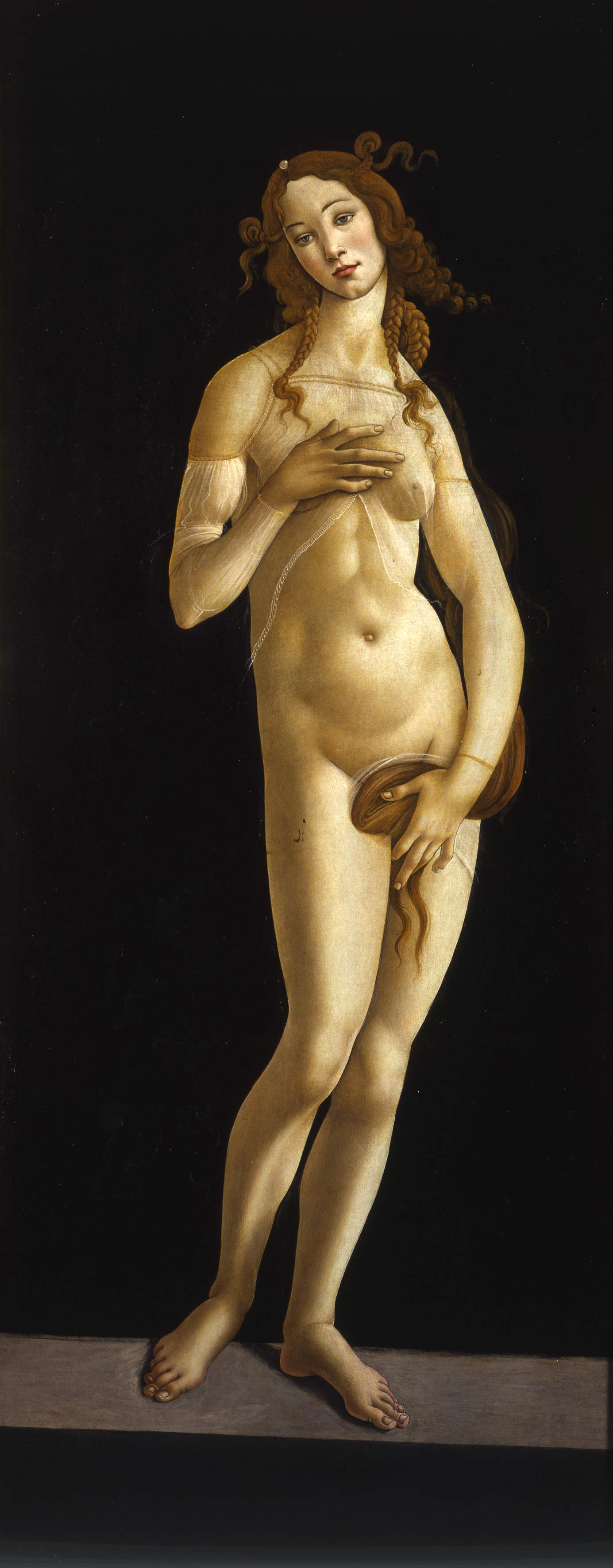 Sandro Filipepi, detto Botticelli, Venere (1485-1490; olio su tela, 174x77 cm). Su concessione del Mic - Musei Reali, Galleria Sabauda.