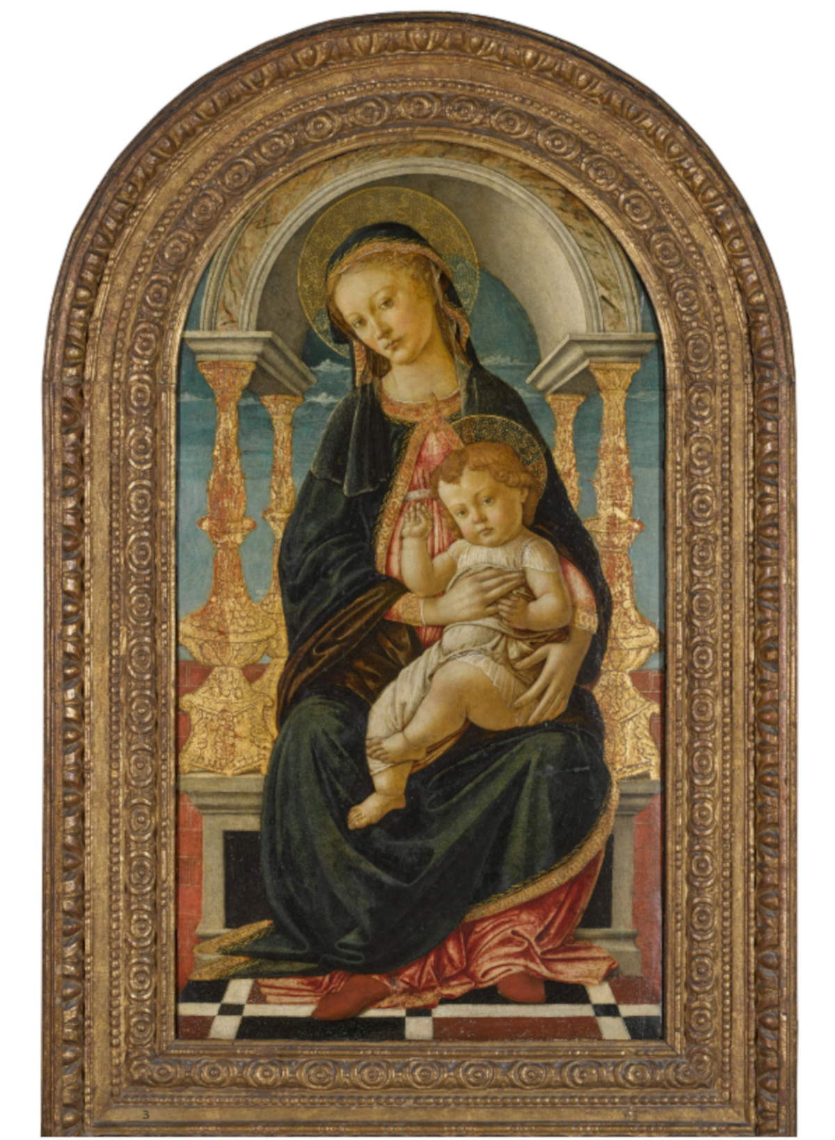 Sandro Botticelli, Vergine col Bambino in trono (1470 circa; tempera su tavola, 83,3 x 44,9 cm)