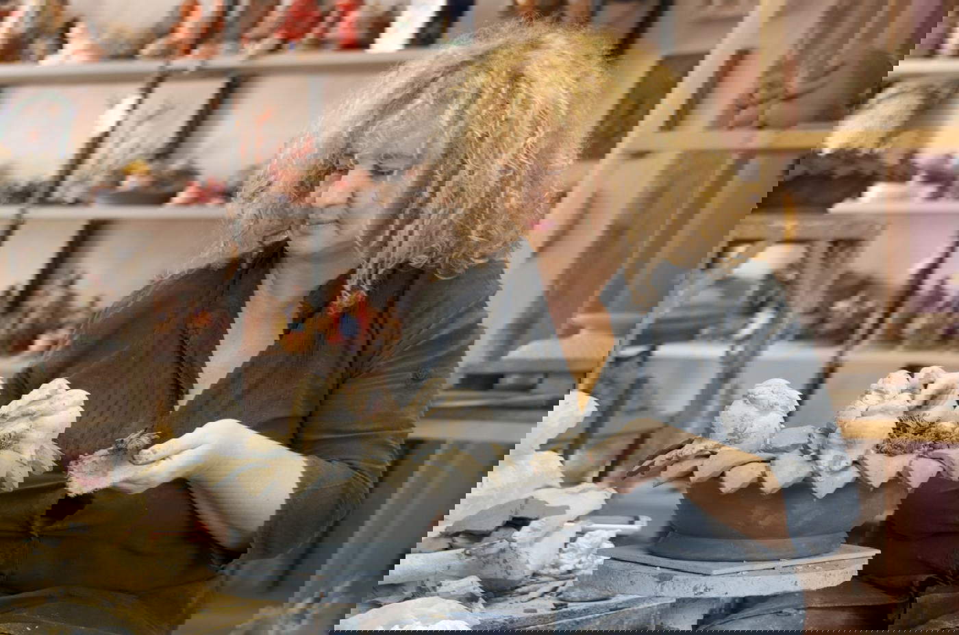 Bottega ceramica a Montelupo Fiorentino (Toscana)