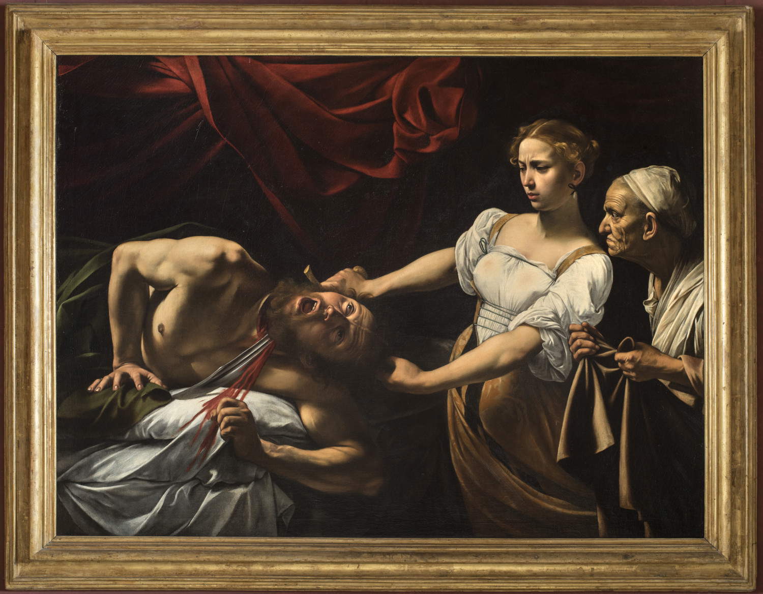 Caravaggio, Giuditta e Oloferne (1598-1602; olio su tela, 145 x 195 cm; Roma, Gallerie Nazionali di Arte Antica di Palazzo Barberini). Crediti: Gallerie Nazionali di Arte Antica, Roma (MiC) - Bibliotheca Hertziana, Istituto Max Planck per la storia dell'arte/Enrico Fontolan