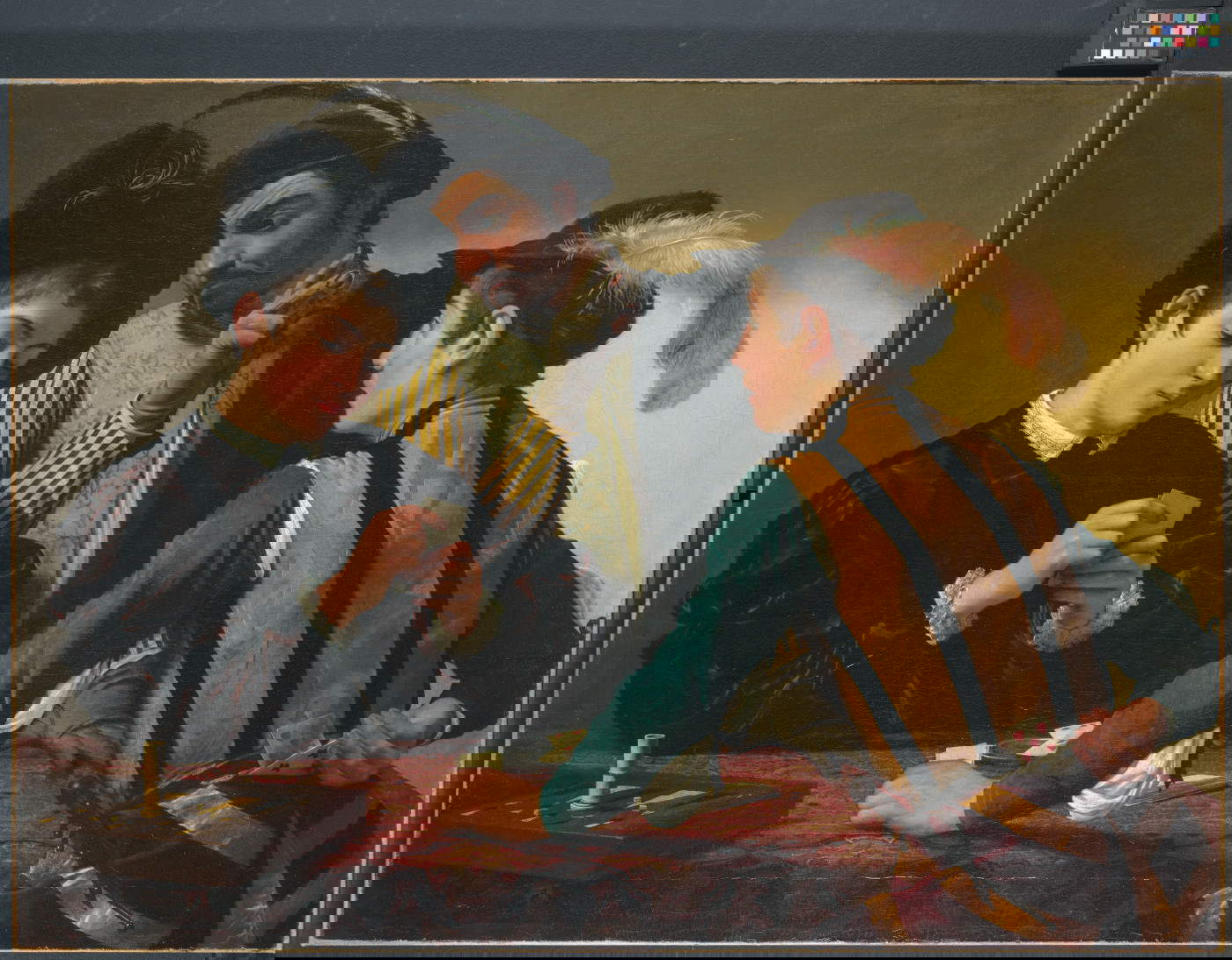 Caravaggio, I Bari (1595 circa; olio su tela, 94,2 x 130,9 cm; Fort Worth, Kimbell Art Museum. Crediti: Kimbell Art Museum, Fort Worth, Texas