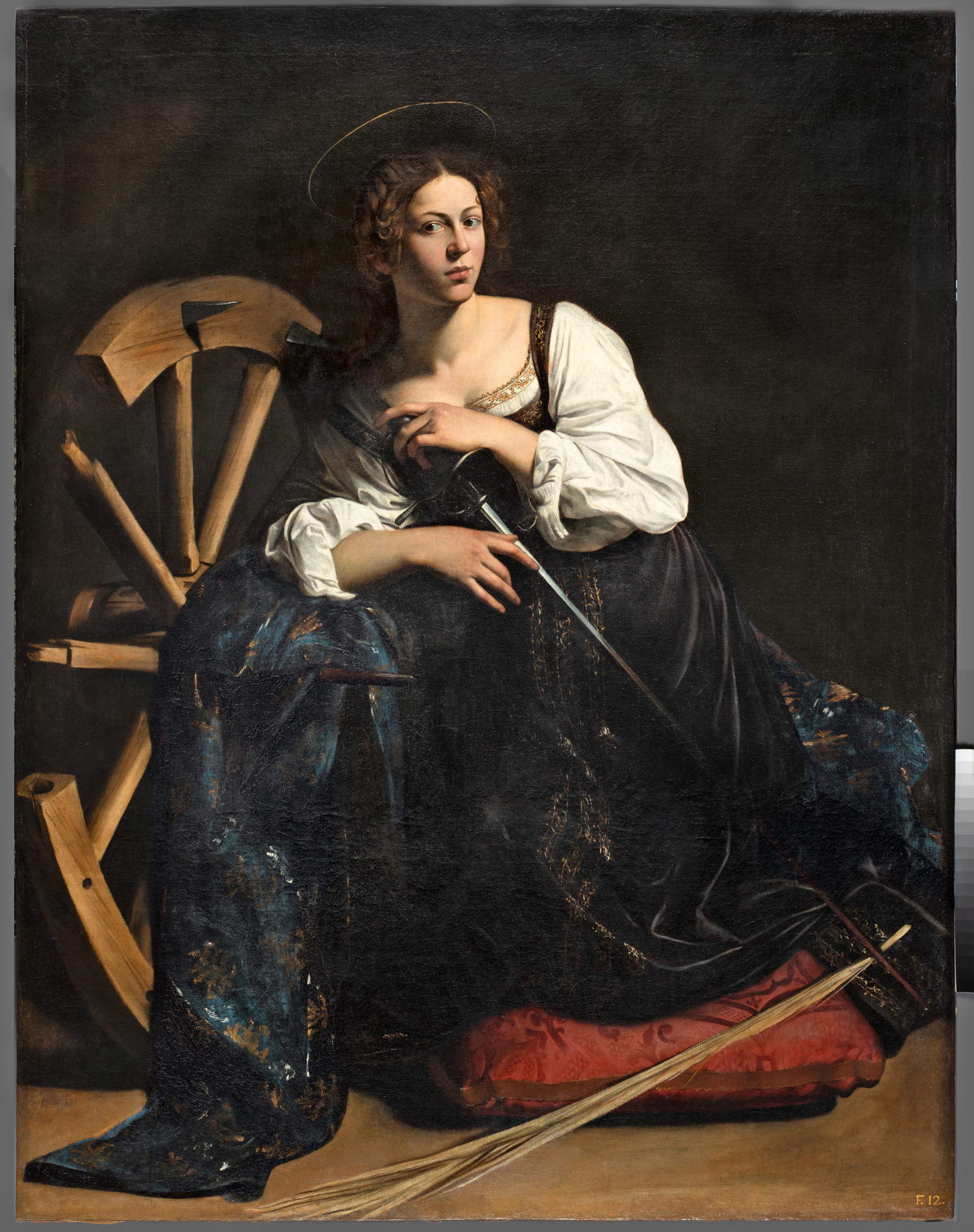 Caravaggio, Santa Caterina di Alessandria (1598-1599 circa; olio su tela, 1733 x 133 cm; Madrid, Museo Thyssen - Bornemisza). Crediti: &copy; Museo Nacional Thyssen - Bornemisza