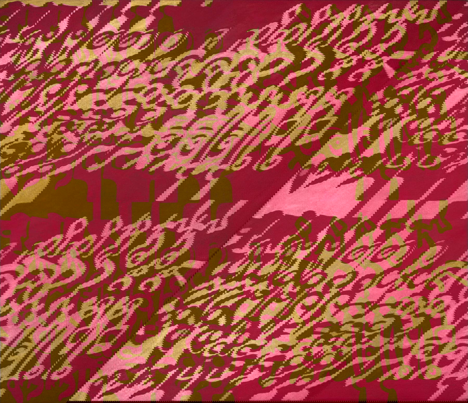 Carla Accardi, Ororosso (Oriente Nr. 1) (1965; Kaseintempera auf Leinwand 190 x 219,5 cm; Rom, Archiv der Sammlung des Künstlers Nr. 418 Celant 1999, S. 297, Nr. 1965 4, repr.)