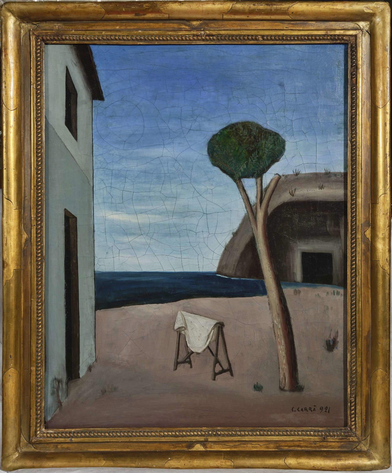 Carlo Carrà, Pine Tree on the Sea (1921; oil on canvas, 68 x 52 cm; Florence, Uffizi Galleries, Galleria d'Arte Moderna di Palazzo Pitti) Carlo Carrà, Pine Tree on the Sea (1921; oil on canvas, 68 x 52 cm; Florence, Uffizi Galleries, Galleria d'Arte Moderna di Palazzo Pitti)