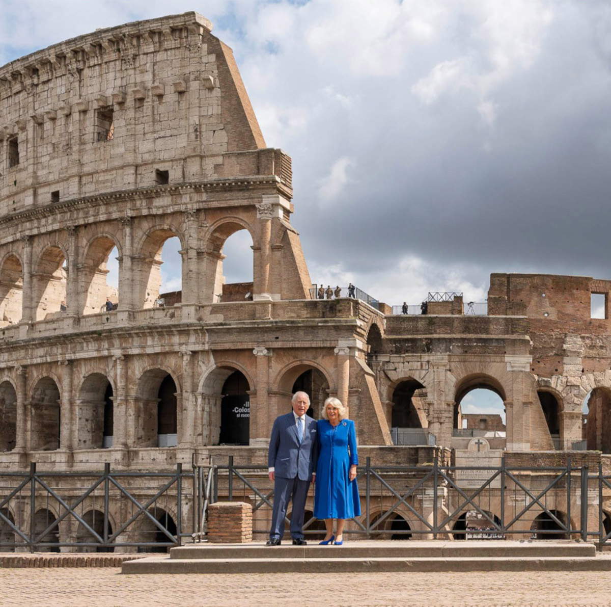 Le couple royal devant le Colisée