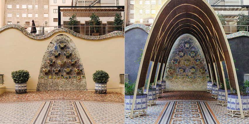 Cortile, prima e dopo