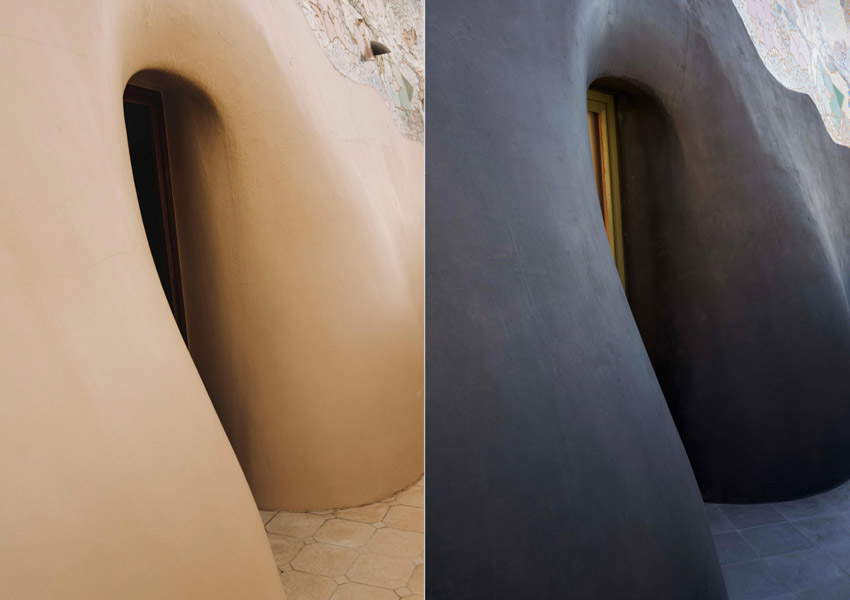 Cortile, prima e dopo