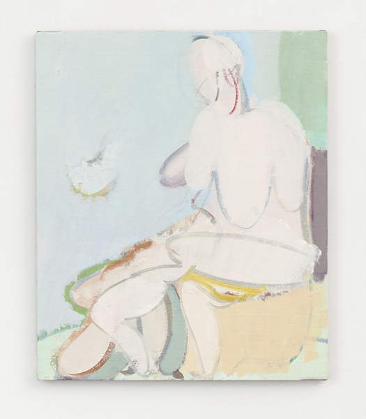 Cesare Biratoni, Figura (2025; olio su tela, 60,5 x 50,5 cm)