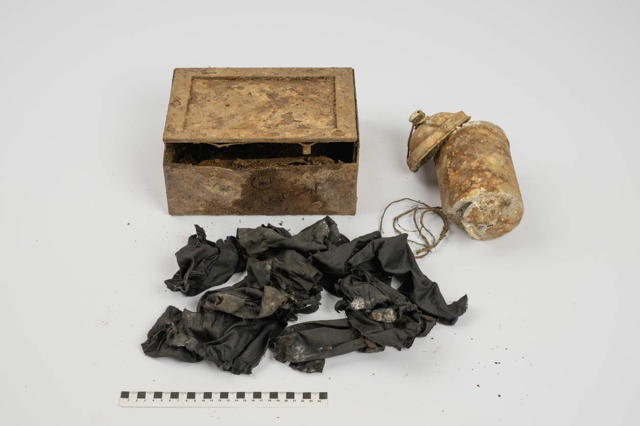 The treasure found in the container