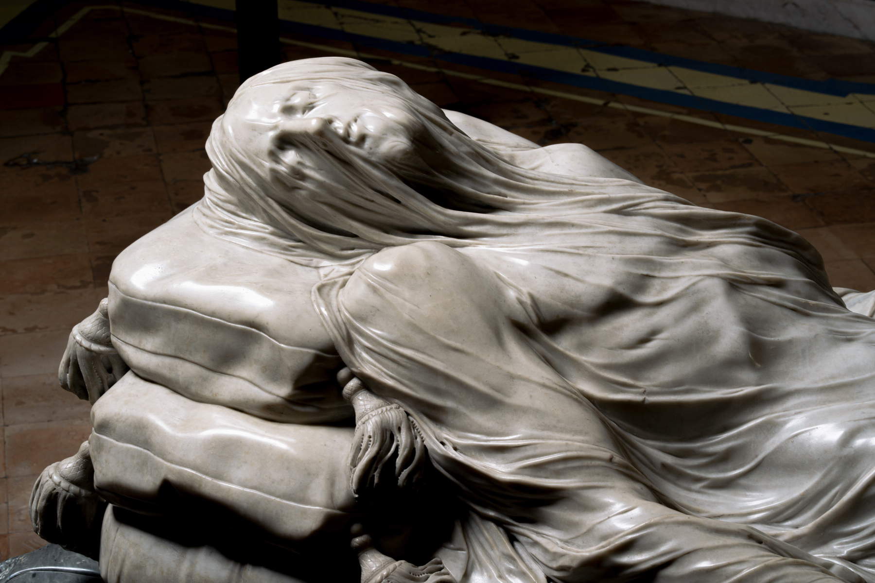 Giuseppe Sammartino,&nbsp;Cristo velato&nbsp;(1753; marmo, 180 x 80 x 50 cm; Napoli, Cappella Sansevero). Foto: Raffaele Aquilante e Alessandro Scarano - Museo Cappella Sansevero