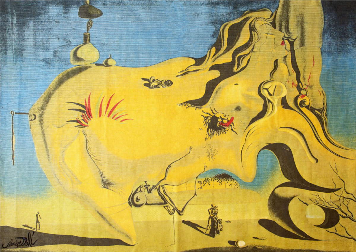 Salvador Dal&iacute;, Tapestry reproducing the work Face of the Great Masturbator (1929 N&ordm;121/500, 167 cm; Private Collection) &copy; Salvador Dal&iacute;, Gala- Salvador Dal&iacute; Foundation, from SIAE