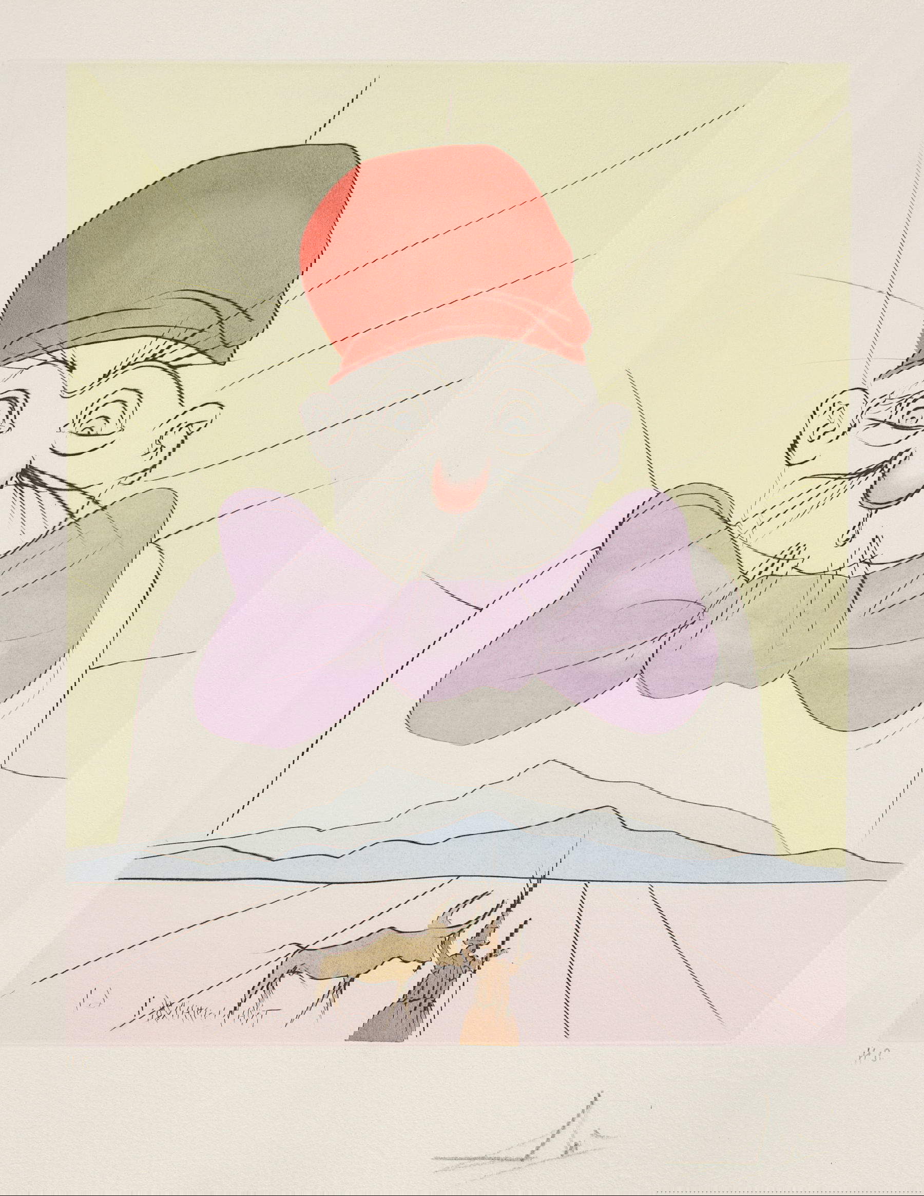 Salvador Dal&iacute;, Kosanaga chojo (1976; lithograph, 66.04 x 50.48 cm (sheet); Ed. Gerschmann, Stockholm/Yayoi, Tokyo) Courtesy of Kronos Gallery