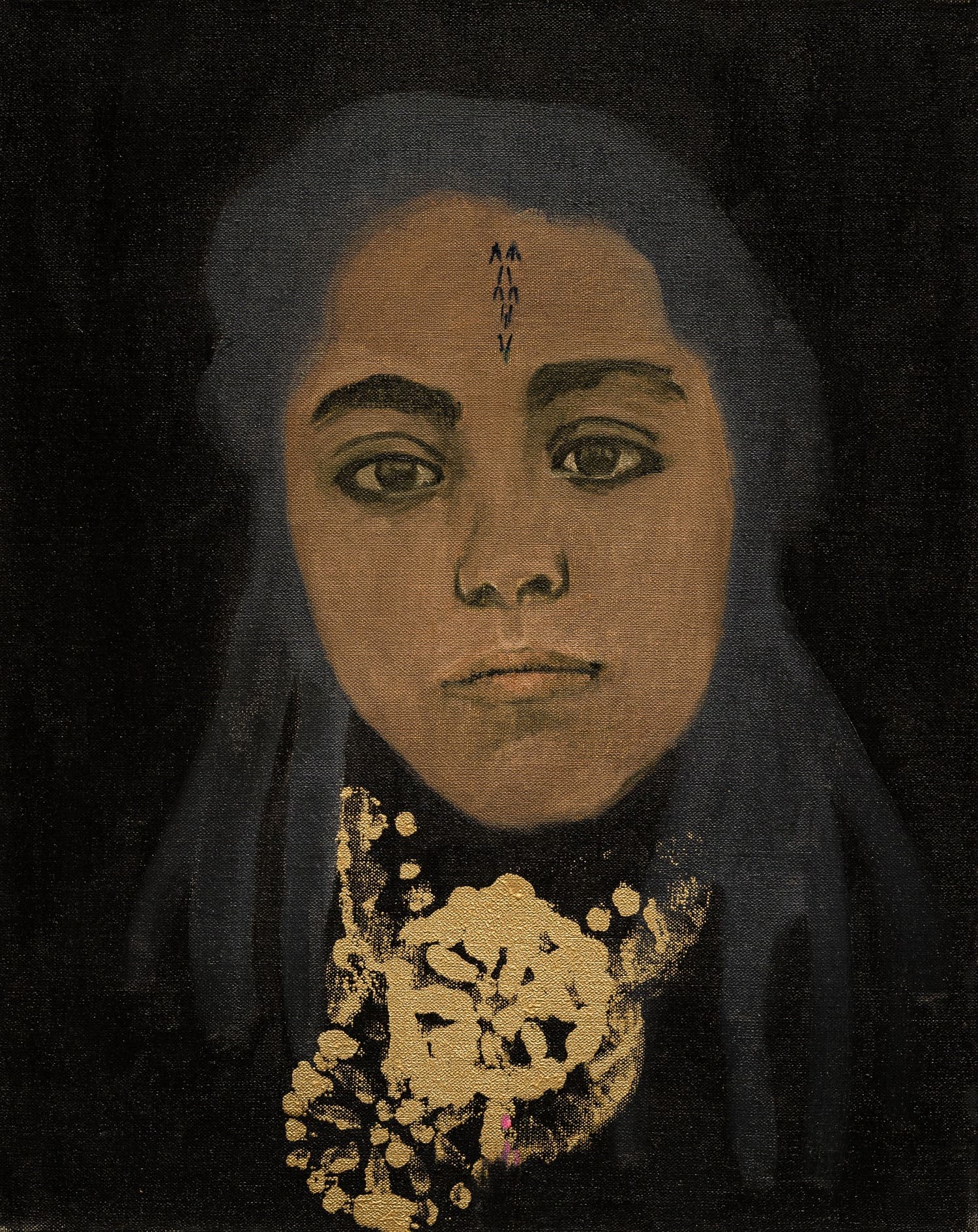 Dalila Dall&eacute;as Bouzar, Les Princesses (2015-2016; oil on canvas, 50 x 40 cm; Joe Studwell). &copy; Photo: Gr&eacute;gory Copitet. Courtesy of the artist and C&eacute;cile Fakhoury Gallery (Abidjan, Dakar, Paris).