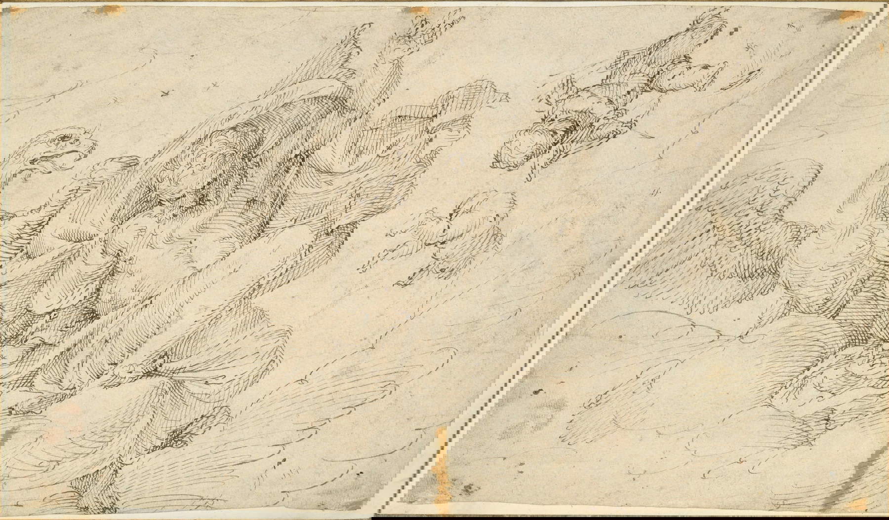 Domenico Campagnola, Giove (inchiostro su carta, 19,5 x 33 cm) Domenico Campagnola, Giove (inchiostro su carta, 19,5 x 33 cm)