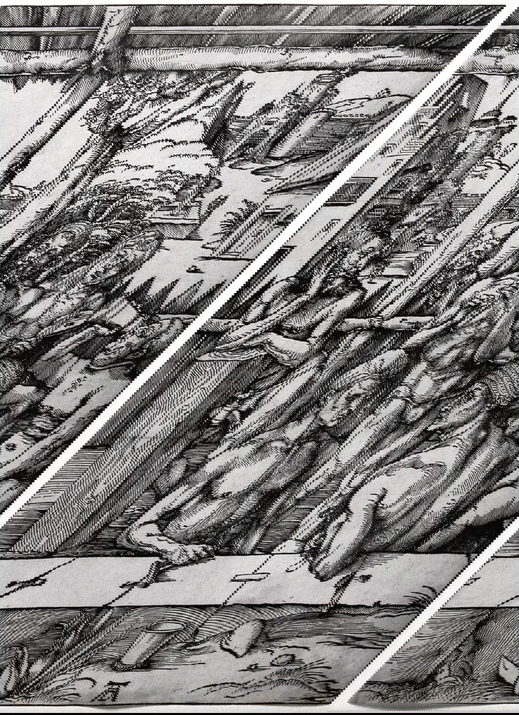 Albrecht D&uuml;rer, The Men's Bath (1496; woodcut, 396 x 290 mm; The Art.Co). @The Art.Co