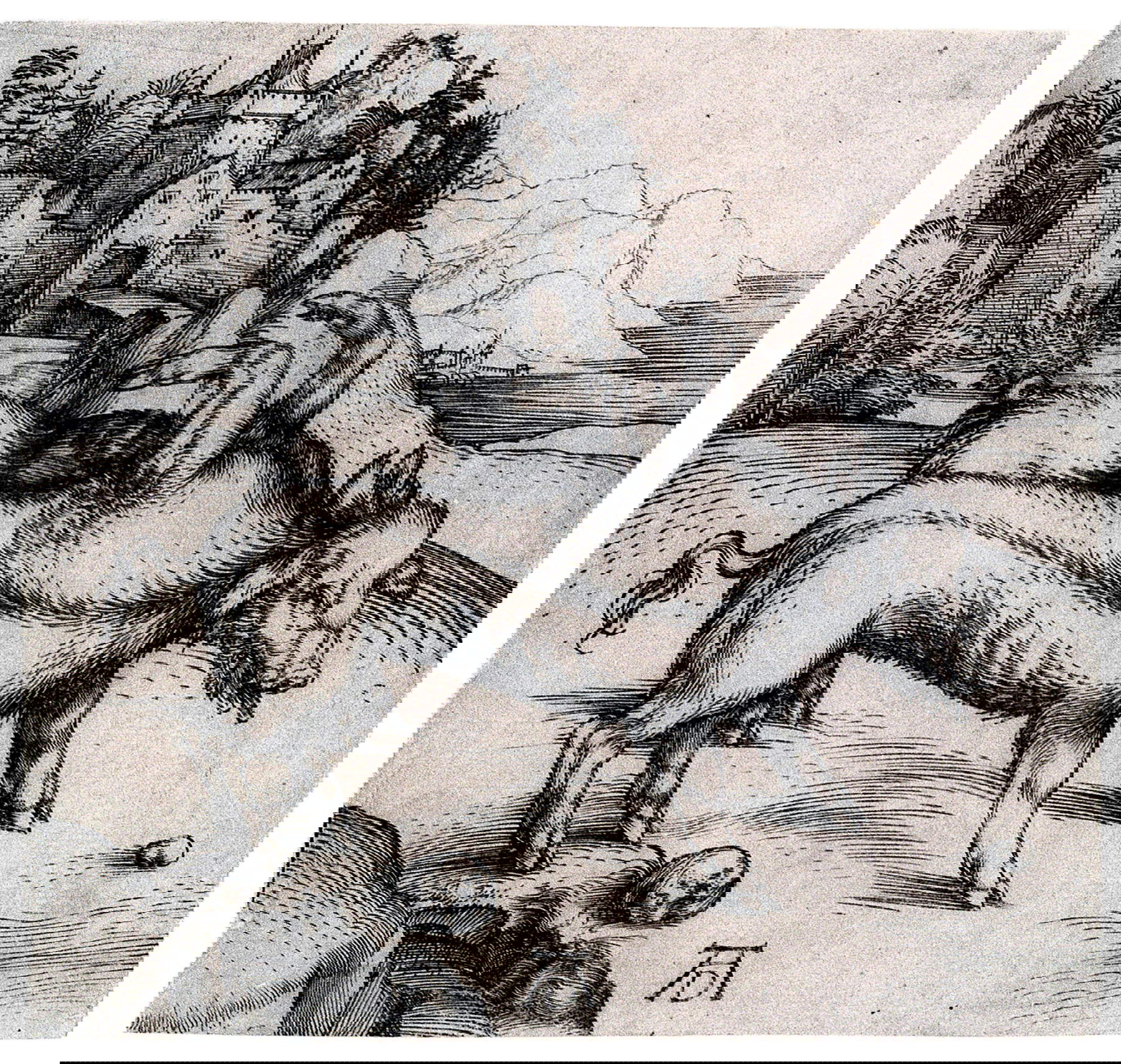 Albrecht D&uuml;rer, Landser's Monstrous Sow (1496; burin, 118 x 126 mm; The Art.Co). @The Art.Co