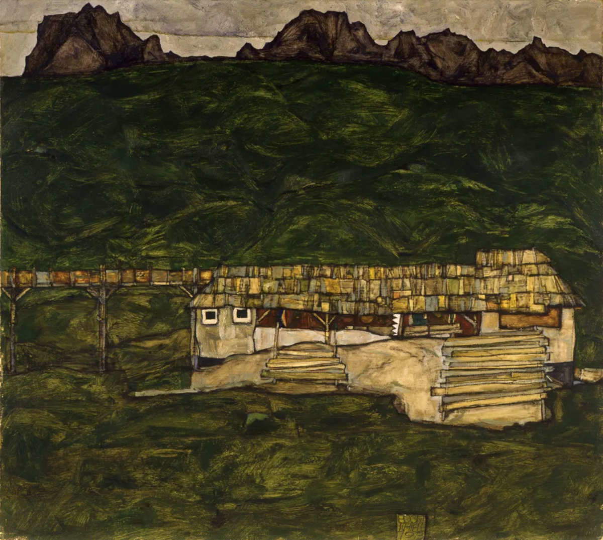 Egon Schiele, Segheria (1913)