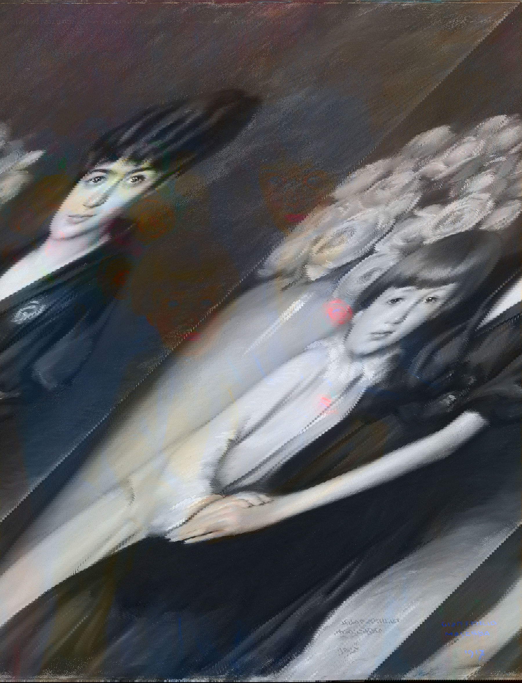 Emilio Malerba, Alessandra Macchi Menni col figlio Piercarlo (1917; olio su tela, 113 &times; 90 cm; Collezione privata) Foto: Luca Carr&agrave;