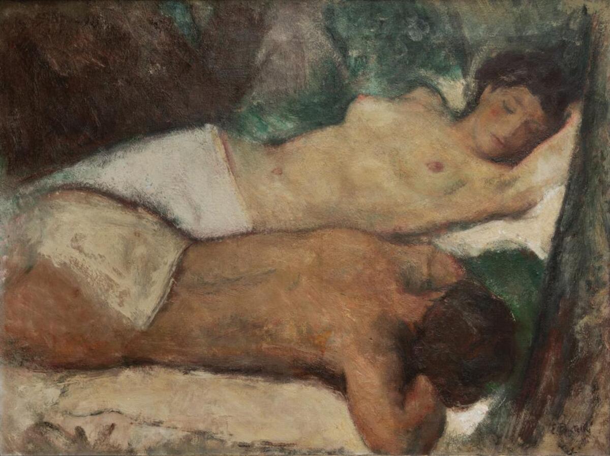 Esodo Pratelli La favola del bosco (1931; olio su tela, 95,5 x 125,5 cm)