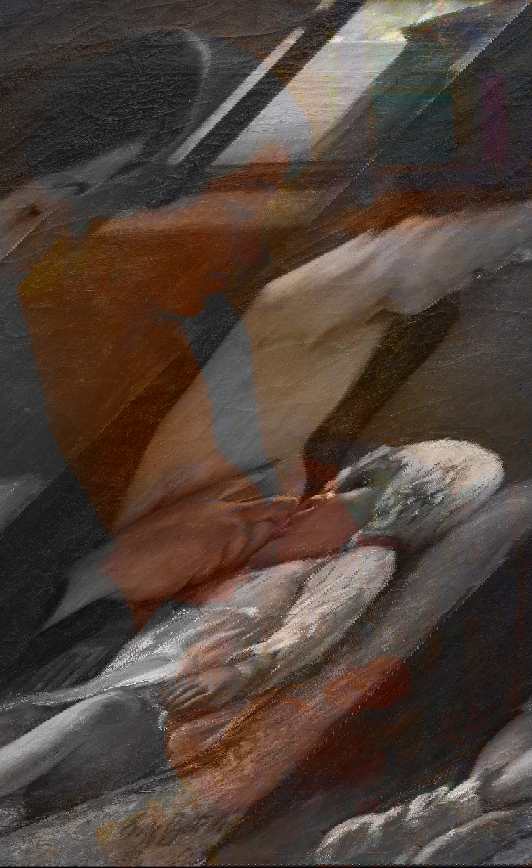 Esodo Pratelli, Maternité (1922 ; huile sur toile, 71x43,5 cm ; collection privée)