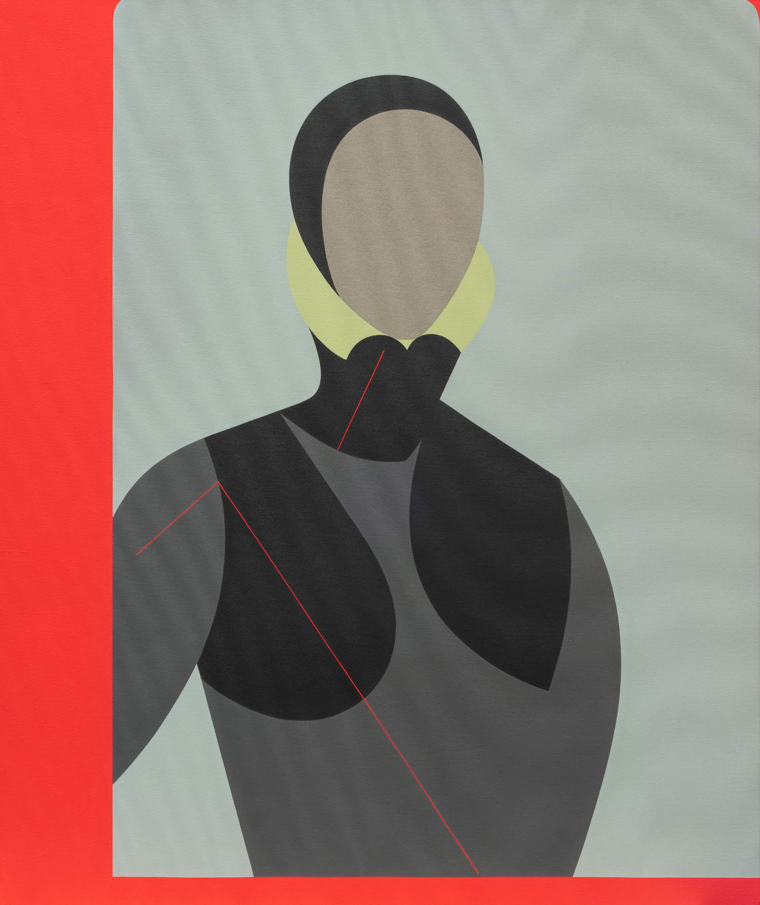 Ester Grossi, Reflexionen. Porträt von Alessandro Farnese (2025; Acryl auf Leinwand, 120 x 100 cm)