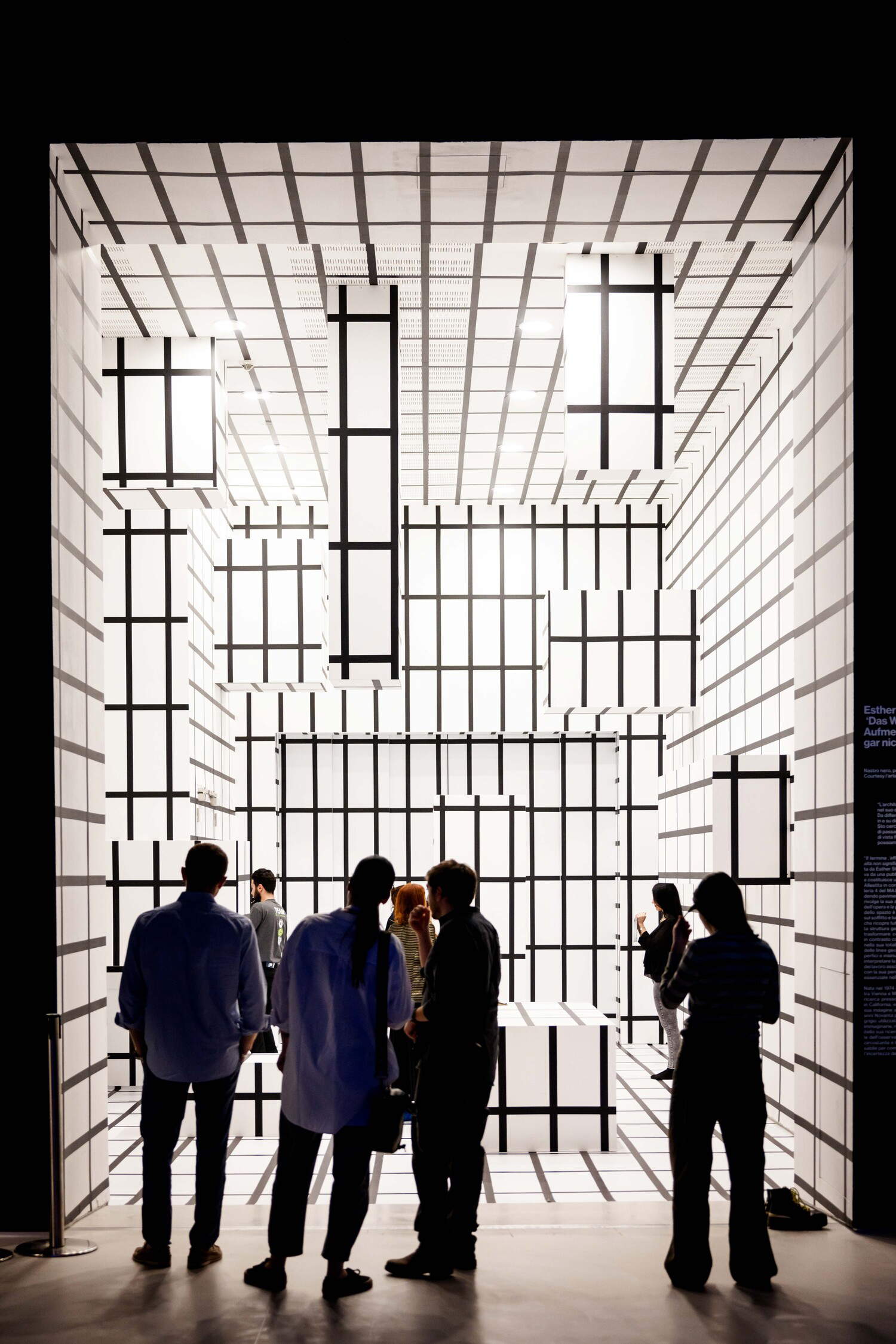 Esther Stocker, MAXXI and Atac Rome joint perspective, Vittorio Emanuele Metrostation, Rome. Photo: Costantino Artino