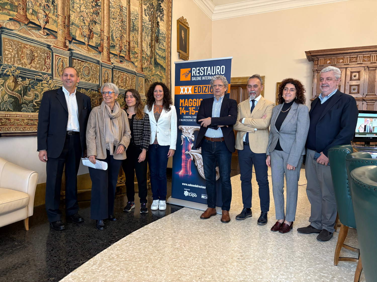 Tourné lors de la conférence de presse de RESTAURO