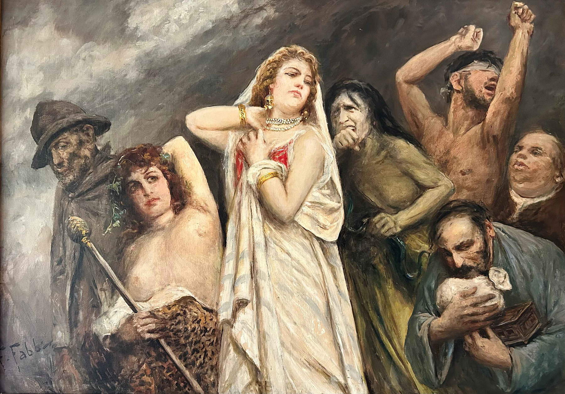 Fabio Fabbi, I sette vizi capitali (olio su tela, 100 x 140 cm)