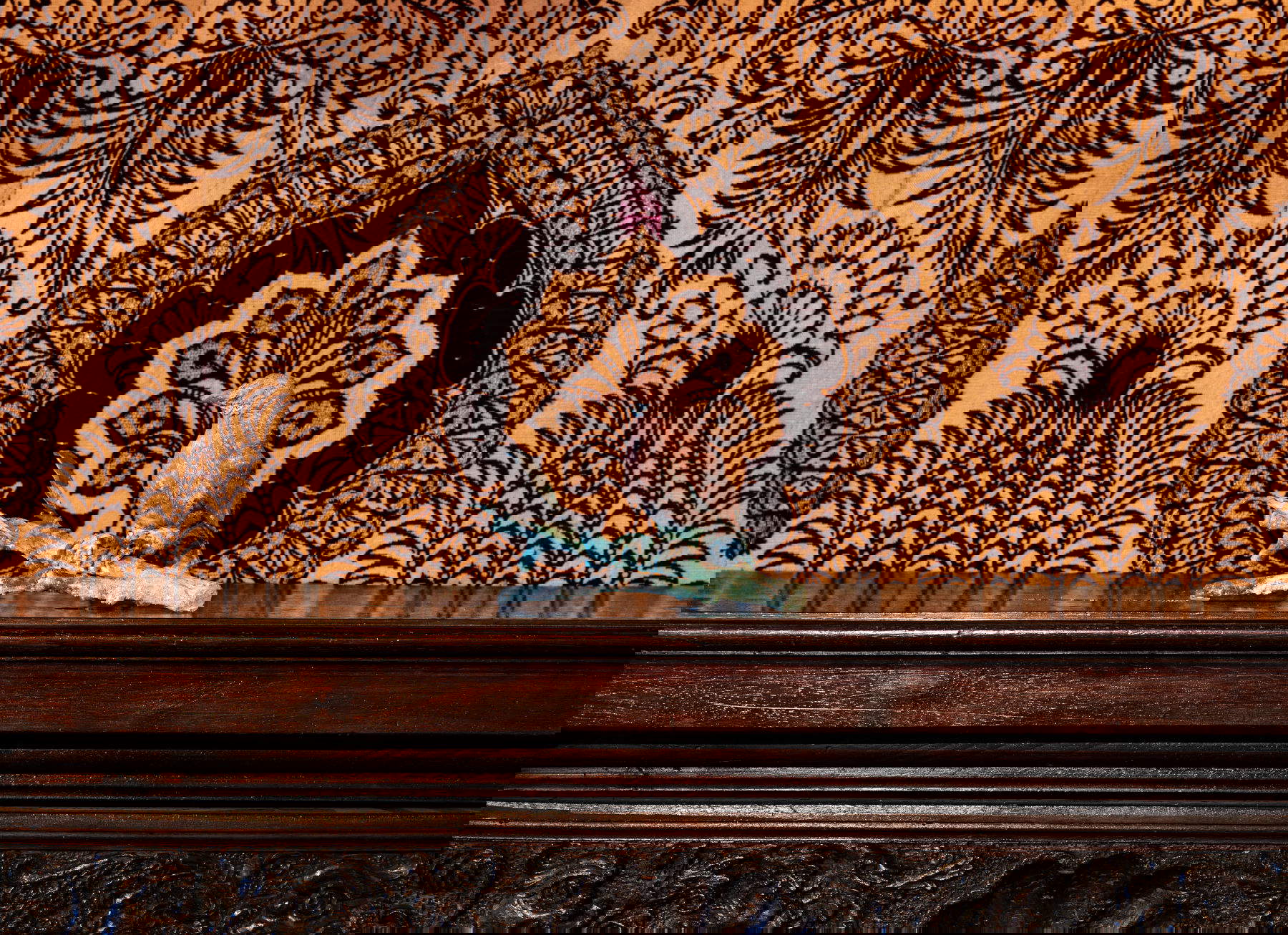 Fabrizio Cotognini, Hybridatio Mundi (2024-2025), Veduta dell’installazione, Transitum, Fabrizio Cotognini, Milano, Museo Bagatti Valsecchi. Foto: Leonardo Morfini, su concessione di BUILDING, Milano.