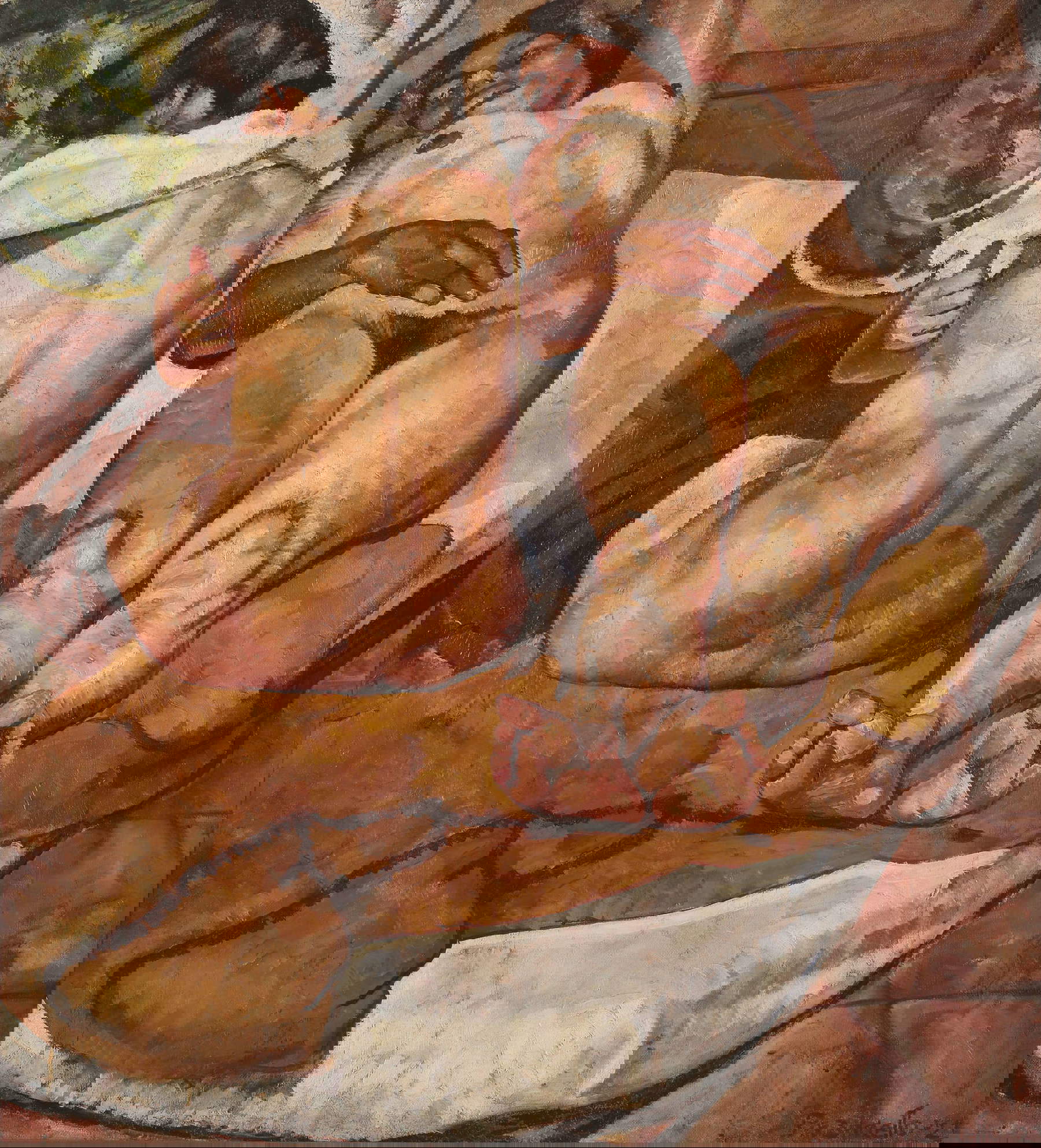 Fausto Pirandello, Composition (1923; oil on canvas, 117.5 x 109.5 cm; Rovereto, Mart, Museo di arte moderna e contemporanea di Trento e Rovereto, VAF-Stiftung Collection). Photo: Mart, Photo Archives and Mediatheque