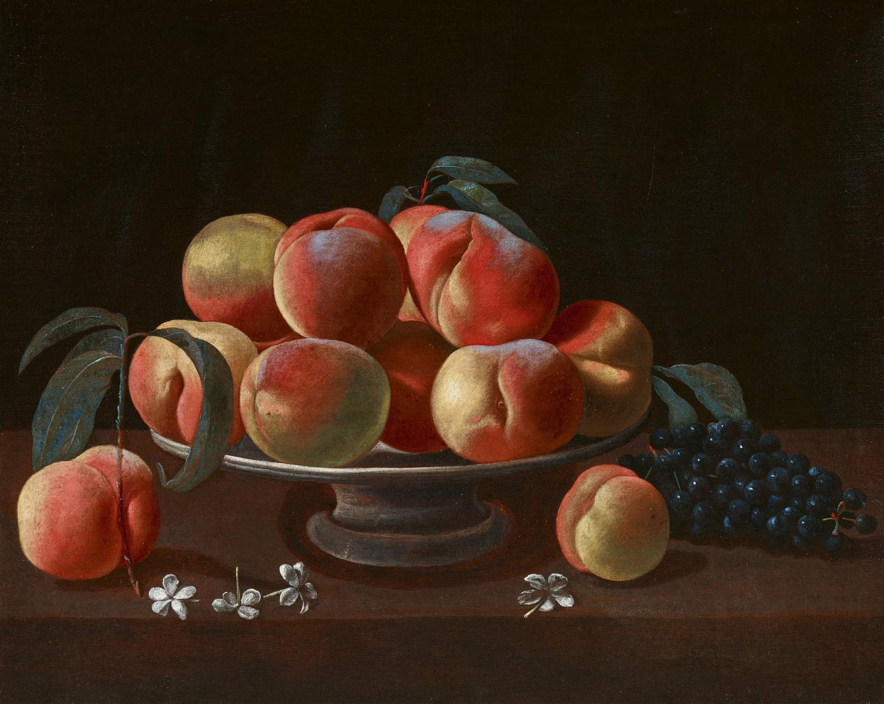 Faith Galicia, Still life with peaches and grapes
