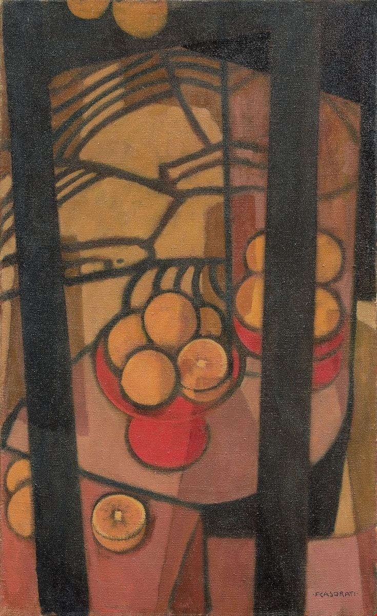 Felice Casorati, Les oranges (1956 ; huile sur toile, 90 x 55 cm) Felice Casorati, Les oranges (1956 ; huile sur toile, 90 x 55 cm)